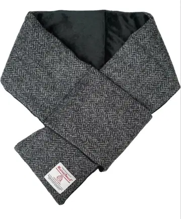 해리스 트위드 숏 머플러 충전솜 속기모