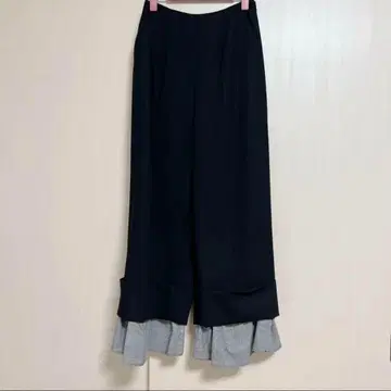 [새상품급] 엔폴드 와이드 팬츠 프릴 팬츠 네이비