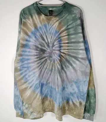 W16 타이 다이 염색 XL 남성용 긴팔 롱 T 빅 사이즈 4종