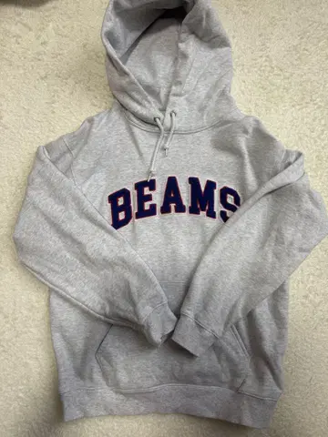 BEAMS 그레이 후드티 M 사이즈