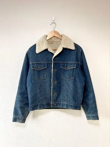 60s 70s 빈티지 데님 보아 자켓 런치 자켓