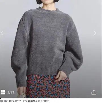 유나이티드 애로우즈 몰 니트 볼륨 슬리브 풀오버