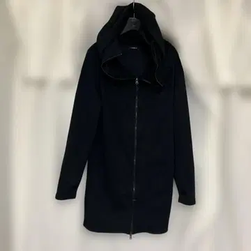 CIVARIZE 블랙 후드 부착 롱 후드티