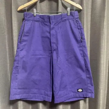 Dickies 하프 팬츠 30인치 보라색 포켓 지퍼 포함