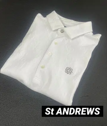 ST ANDREWS 화이트 긴팔 셔츠 M