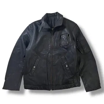 프랑스군 타입 가죽 플라이트 자켓 빈티지 민간품