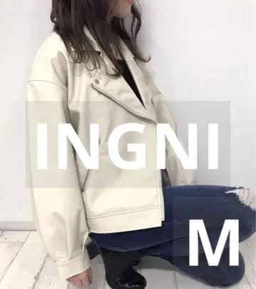INGNI BIG 라이더스 화이트 M 베이지 잉그 아이보리