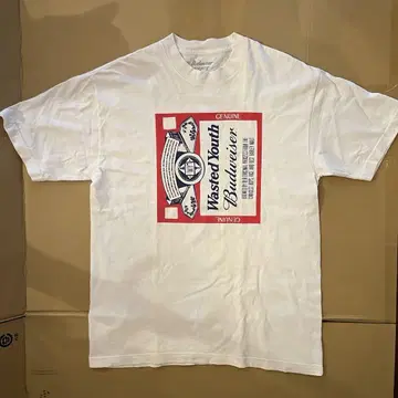 Wasted Youth 티셔츠 Budweiser 버드와이저 M사이즈