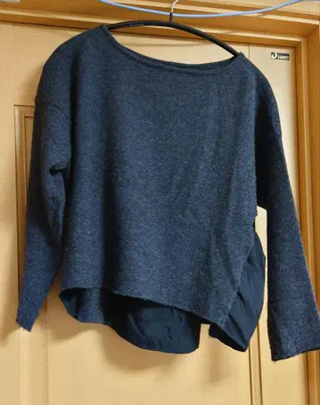 에붐에바 콤비네이션 니트 차콜 그레이 M 사이즈