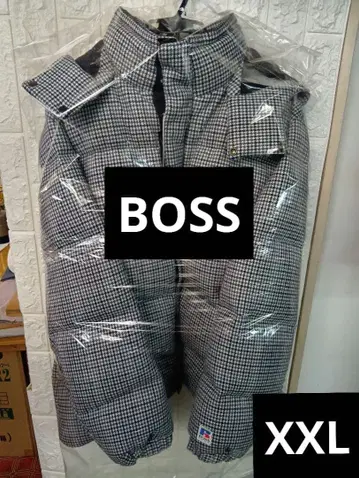 BOSS 체크 무늬 다운 자켓 새상품 울트라 웜 구하기 어려움 초 레어템