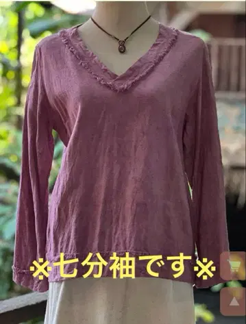 린넨 7부 소매 블라우스 파야카 로터스