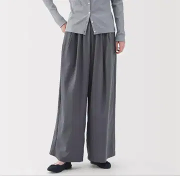 무인양품 나메라카 리오셀 혼방 이지 와이드 팬츠