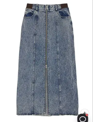 [ 새상품 미사용 ] 완판템 RIB MIX DENIM SKIRT