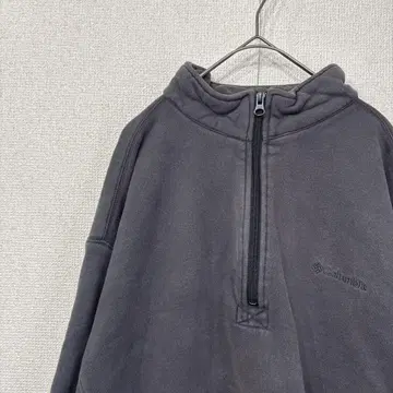 컬럼비아 맨투맨 하프 지퍼 로고 미국 빈티지 의류 XL 2821