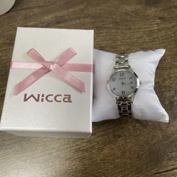 Wicca 손목시계 솔라 전파 시계 실버