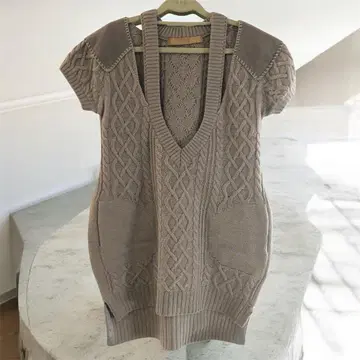 [ iliann loeb ] 이리안 로브 니트 코듀로이 그레이