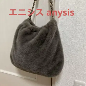인조 모피 토트백
