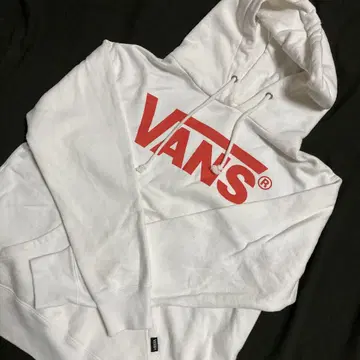 VANS 반스 로고 후드티 화이트