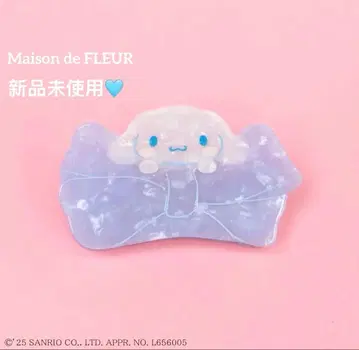 메종 드 플뢰르 산리오 콜라보 시나모롤 헤어 클립 바네스 액세서리