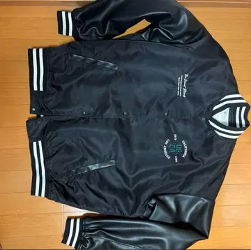 블랙 바시티 자켓 Minds The Secrets