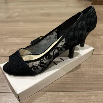 Studio 블랙 오픈토 펌프스 24cm