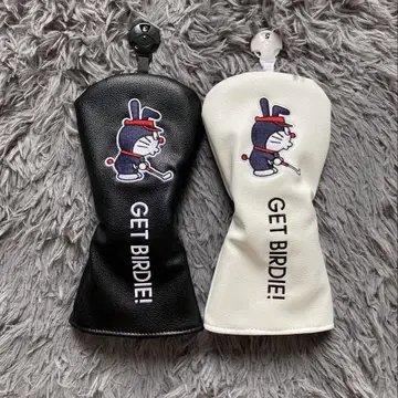 새상품 도라에몽 골프클럽헤드커버 페어웨이 우드 2개 화이트+블랙