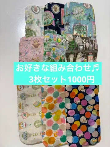 거즈 손수건 유키에몽 fuwala 원하는 조합 3장 세트