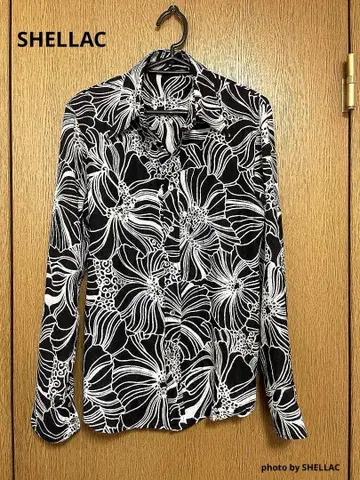 SHELLAC 모노톤 보타니컬 자카드 셔츠