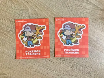 스티커 포켓몬 트레이너즈 레드&리자몽 2장 세트