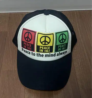 PEACE IN I & I 메쉬 캡 레게 피스 마크