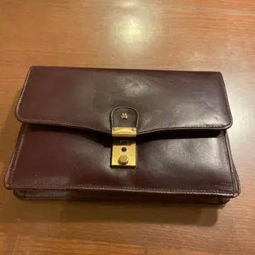 남성용 터키 MATRAS 다크 브라운 가죽 클러치백