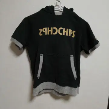 Champion 반팔 후드티 좋은 색상 블랙