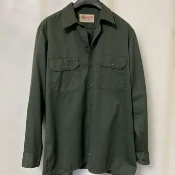 Dickies 긴팔 셔츠 다크 그린 디키즈 MADE IN USA