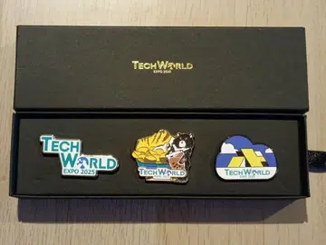 TECH WORLD OSAKA EXPO 2025 핀 배지 3개 세트