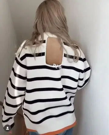새상품급 ALEXIA STAM 스트라이프 니트 긴팔 니트 보더