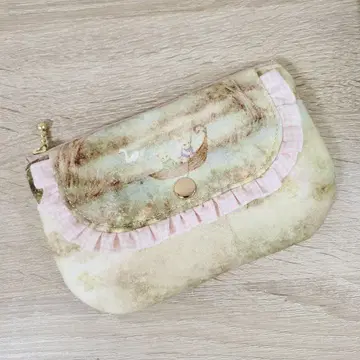 핸드메이드 16cm 프릴 덮개 포함 파우치 카루셀 yukiemon