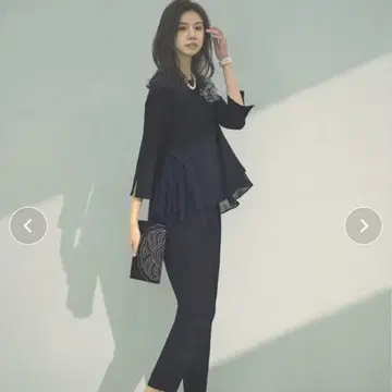 루일 에 부티크 네이비 플레어 슬리브 수트 셋업 4L 미사용 새상품