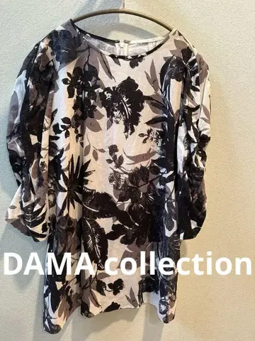새상품급 DAMA collection 플라워 프린트 반소매 셔츠