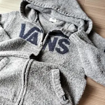 VANS 그레이 풀 집업 후드티 M 사이즈