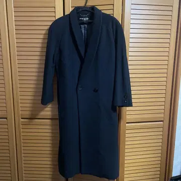 roga 로가 롱 코트 블랙