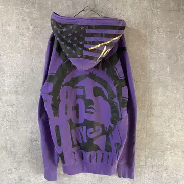 TOMMY NYC 자유의 여신 후드 맨투맨 M 사이즈 집업 보라색
