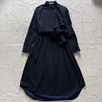 homspun 홈스펀 데님 라이크 셔츠 원피스 롱 기장