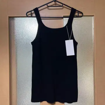 무인양품 MujiLabo 강연 코튼 니트 탱크탑 블랙