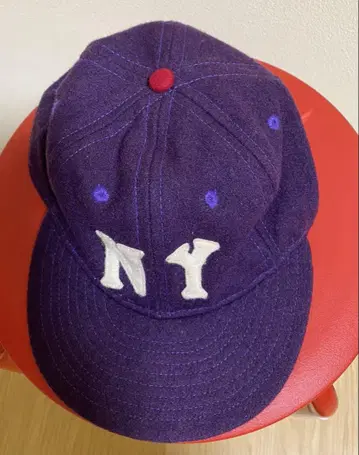 에베츠필드 보라색 퍼플 NY 로고 울 캡