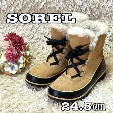새상품급 SOREL 스노우 부츠 어그 부츠 24.5cm 인조 모피 포함