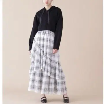 JILL by JILLSTUART 시어 랜덤 체크 플리츠 스커트
