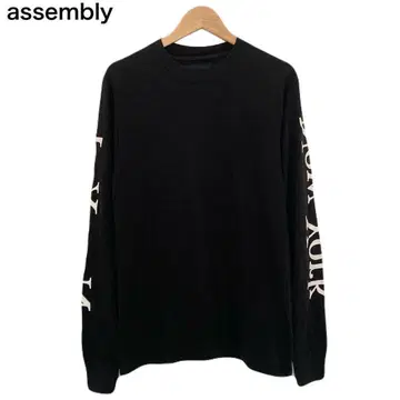 assembly 미국제 프린트 긴팔 T셔츠 USA 블랙