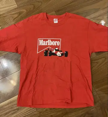 90S Marlboro 레이스카 T셔츠 XL 빨간색