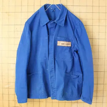 70s80s 독일 와펜 워크 자켓 커버올 L 네이비 aw62