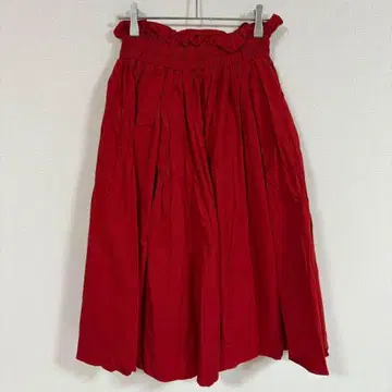[ RETRO GIRL ] (M) 허리 셔링 개더 스커트/플레어/무지